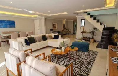 Cobertura espetacular com 341 m2 de área útil com 4 suítes sala para 3 ambientes 2 vagas à venda por r$ 1.490.000 - recreio dos bandeirantes