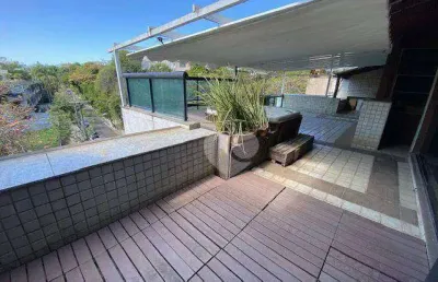 Lopes enjoy vende cobertura única duplex, 5 quartos, 399 m², 2 vagas, jardim oceânico - barra da tijuca.