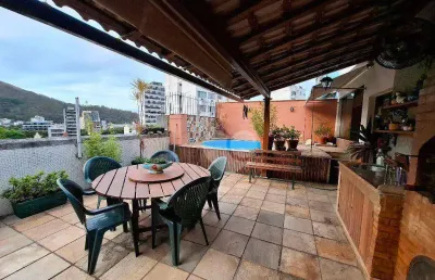 Cobertura duplex 4 quartos 1 suítes 3 vagas à venda no grajaú, rio de janeiro/rj