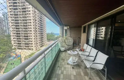 Alfa barra classic - apartamento de 3 quartos sendo 1 suíte, ótima posição tendo vista mar e vista lagoa. barra da tijuca/rj.