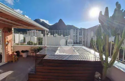 Grajaú, cobertura com 2qts com suíte, piscina , churrasqueira  e vaga de garagem à venda, 160 m² por r$ 800.000 - grajaú - rio de janeiro/rj