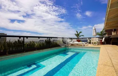 Cobertura com 4 suites com closets 8 vagas garagem à venda, 671 m² por r$ 16.100.000 - barra da tijuca - rio de janeiro/rj