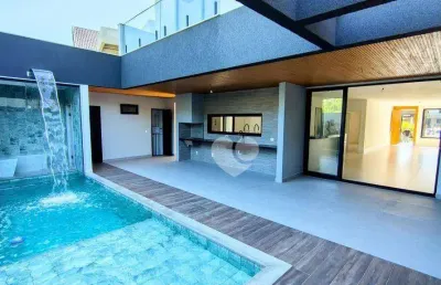 Casa alto padrao com 5 suites, sendo 2 master ambas com closet, à venda, 440 m² por r$ 5.000.000 - recreio dos bandeirantes - rio de janeiro/rj