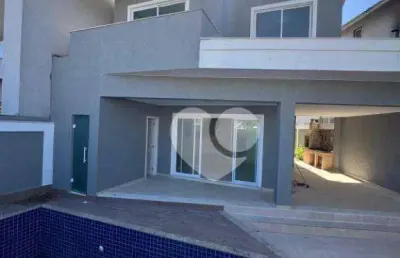 Casa com 5 dormitórios para alugar, 225 m² por r$ 19.846,30/mês - recreio dos bandeirantes - rio de janeiro/rj