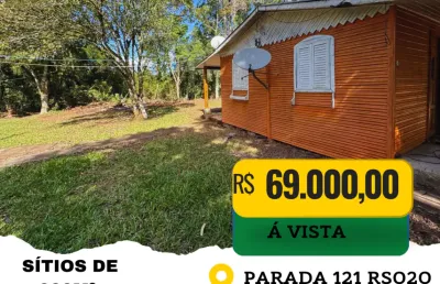 Chácara / sítio com 2 quartos à venda na depois dobar do paçoca, santa cruz da concórdia, taquara, 45 m2 por r$ 69.000