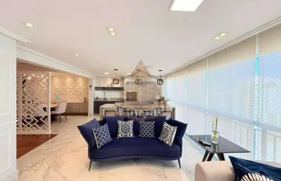 Magnifico apartamento finamente decorado 3 quartos, 3 suítes, 4 vagas 202m2