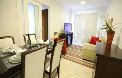 Apartamento para aluguel no centro, mobiliado, 1 dormitório e garagem.