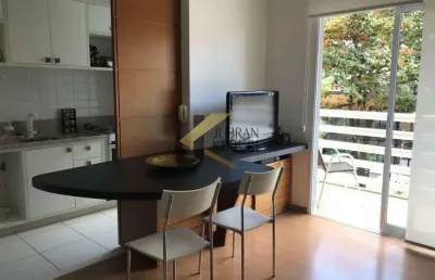 Apartamento para aluguel no cambuí - campinas, totalmente mobiliado com 1 suíte, hidro, 2 vagas no subsolo.