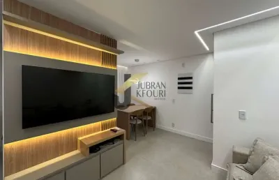 Apartamento novo, mobiliado, decorado e equipado à venda no bosque - campinas, com 1 suíte, lavado, closet, garagem coberta e automação.