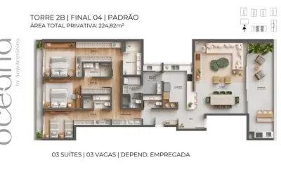 Apartamento com 3 quartos à venda na Rua César Nascimento, --, Jurerê, Florianópolis