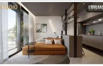Estúdio de 46,51m² com 1 quarto e 1 vaga de garagem no centro