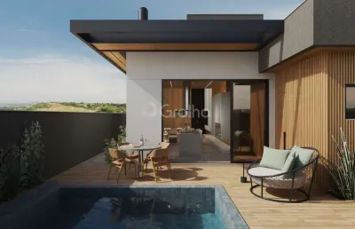 Alto padrão na pedra branca - casa térrea com piscina, 3 suítes e energia solar