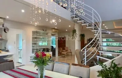 Casa residencial alto padrão com 3 quartos, 2 suítes e 436m² privativos na carvoeira, florianópolis