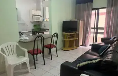 Loucura, loucura. excelente apartamento na vila caiçara, todo mobiliado, de 02 dormitórios.