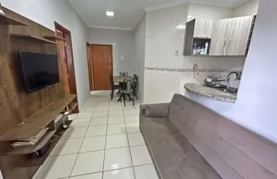 Loucura, loucura. excelente apartamento semi mobiliado, no boqueirão em praia grande, a cerca de 300 metros do mar, de 01 dormitório.