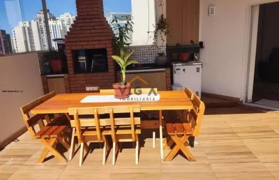 Cobertura para venda em são paulo, vila gomes cardim, 3 dormitórios, 3 banheiros, 2 vagas