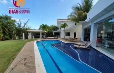 Vendo linda casa dúplex com 2 lotes em alphaville litoral norte com clube com piscina  privativa  campo de futebol  com 4 suítes