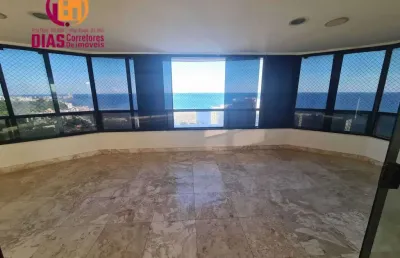 Vendo apartamento 01 por andar com total privacidade na ondina  em oportunidade com 298m2 completa vista mar livre das duas varandas sala para 4 ambientes, 4 suítes, 4 vagas com total infraestrutura  