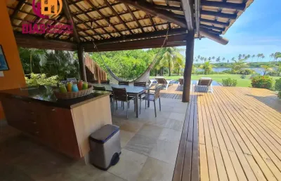 Vendo linda casa  no complexo de sauípe de porteira fechada mobiliada e decorada com 1.612m2 , 4 suítes completas, sendo 01 térrea, nascente  com vista mar e lagoa em condomínio com total no complexo 