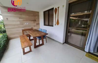 Vendo  de porteira fechada casa gardem pé  na areia com 90m2 completamente  mobiliado e decorado com 2/4, suítes, espaço privativo gourmet  em condomínio com tona melhor praia de itacimirim tal infrae