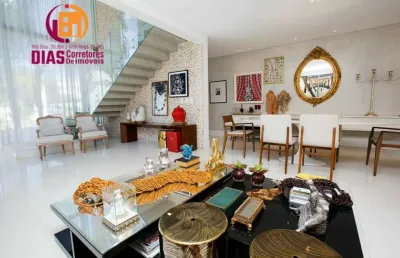 Alugo casa em alphaville i mobiliada e decorada por decorador renomado com 4 suítes completas, sendo 01 suíte térrea em condominio clube com total infraestutura