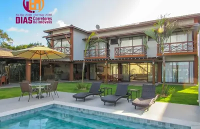 Casa de alto padrão mobiliada em condomínio em praia do forte, mata de são joão/ba