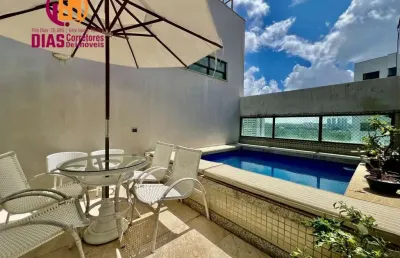Apartamento cobertura duplex  à venda 4/4 sendo 2 suítes com 200m² em patamares, salvador/ba