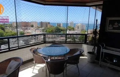 Vendo apartamento com 305m² climatizado mobiliado e decorado varandão  vista mar com 4 suítes, máster com closets e jacuzzi  em condomínio com total infraestrutura  no bairro do rio vermelho  em salva