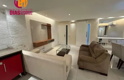 Vendo em exclusividade e super oportunidade apartamento com 106m² no brisas clube mobiliado, 3/4, sendo 01 gabinete, 01 suíte, 2 vagas cobertas e soltas com total infraestrutura - paralela -salvador-b
