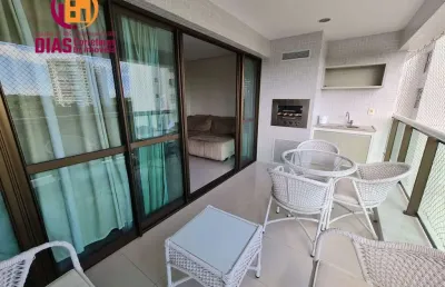 Alugo em exclusividade apartamento , 3/4, 2 suítes, mobiliado com 112m2  no resort le parc - salvador/ba.