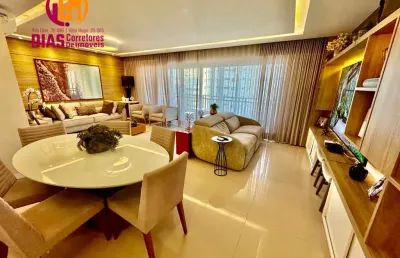 Vendo exclusivo apartamento nascente mobiliado e decorado com 154m2, 04 suítes, total infraestrutura - loteamento aquários -  salvador/ba.