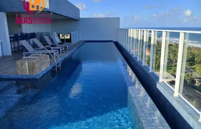 Alugo apartamento novo de 68m2 vista mar, varanda, 2/4 suíte  em condomínio com total infraestrutura - stella maris-salvador/ba.