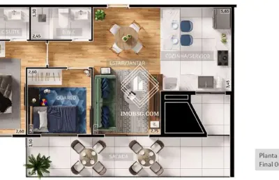 Apartamento com 2 quartos à venda no Centro, Ponta Grossa 