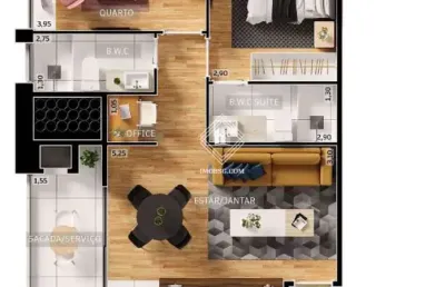 Apartamento com 1 quarto à venda no Centro, Ponta Grossa 
