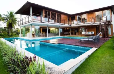 Casa com 4 dormitórios para alugar, por r$ 7.000/dia - praia do forte - mata de são joão/ba