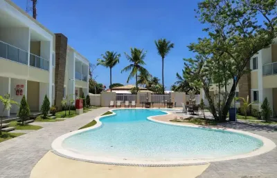 Village  2/4 , sendo 1 suíte  à venda, 68 m² por r$ 589.000,00 - guarajuba palm beach - guarajuba