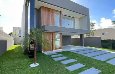 Casa em condomínio fechado com 4 quartos à venda na Rodovia BA-099 - Estrada do Côco, 2319, Alphaville (Abrantes), Camaçari