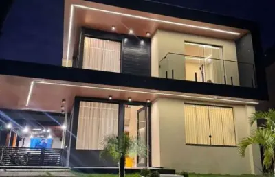 Casa de alto padrão à venda – alphaville litoral norte 2 | 4 suítes | porteira fechada