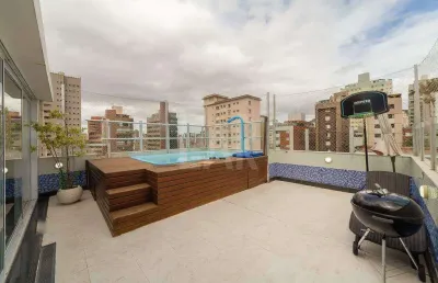 Cobertura à venda, 4 quartos, 2 suítes, 4 vagas, carmo - belo horizonte/mg