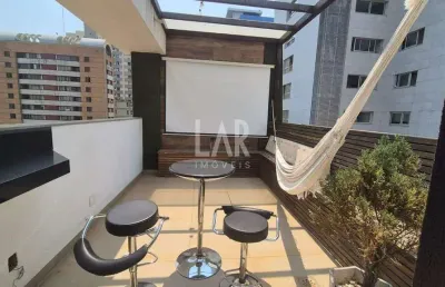 Cobertura para aluguel, 1 quarto, 1 suíte, 3 vagas, savassi - belo horizonte/mg