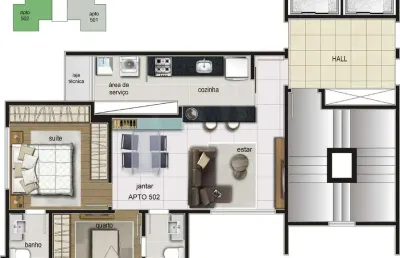 Apartamento à venda, 2 quartos, 1 suíte, 1 vaga, santa efigênia - belo horizonte/mg