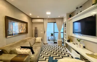 Apartamento de 3 dormitórios 128m² na ponta da praia com lazer completo