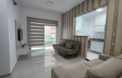 Apartamento de 1 dormitório 52m² no embaré com varanda e lazer