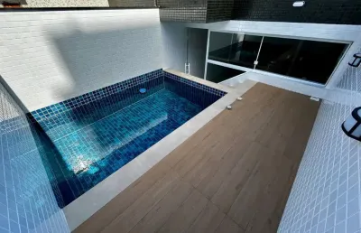 Casa duplex nova à venda 4 suítes bairro aparecida em santos/sp