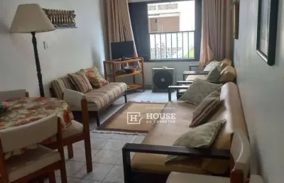 Apartamento com 2 dormitórios para alugar, 74 m² por r$ 300,01/dia - vila alzira - guarujá/sp