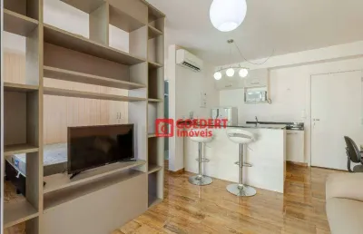 Apartamento studio mobiliado condomínio cidade maia com 1 dormitório para alugar, 38 m² por r$ 2.750/mês - jardim flor da montanha - guarulhos/sp