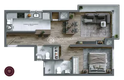 Apartamento com 1 quarto à venda na ema ferreira bastos, 360, centro, gramado, 55 m2 por r$ 885.000