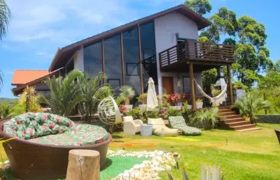 Casa em condomínio fechado com 3 quartos à venda na do cedro, 1, ibiraquera, imbituba por r$ 1.300.000