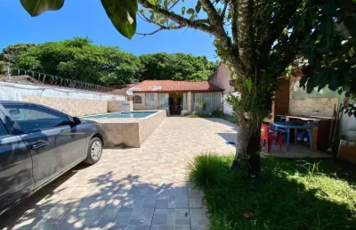 Casa para venda, itanhaém / sp- lado praia com piscina e churrasqueira