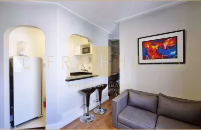 Flat à venda, muito iluminado e ventilado, com suíte + sala, 1 vaga de garagem, no melhor do jardim